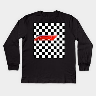 Checkered Flag Kids Long Sleeve T-Shirt